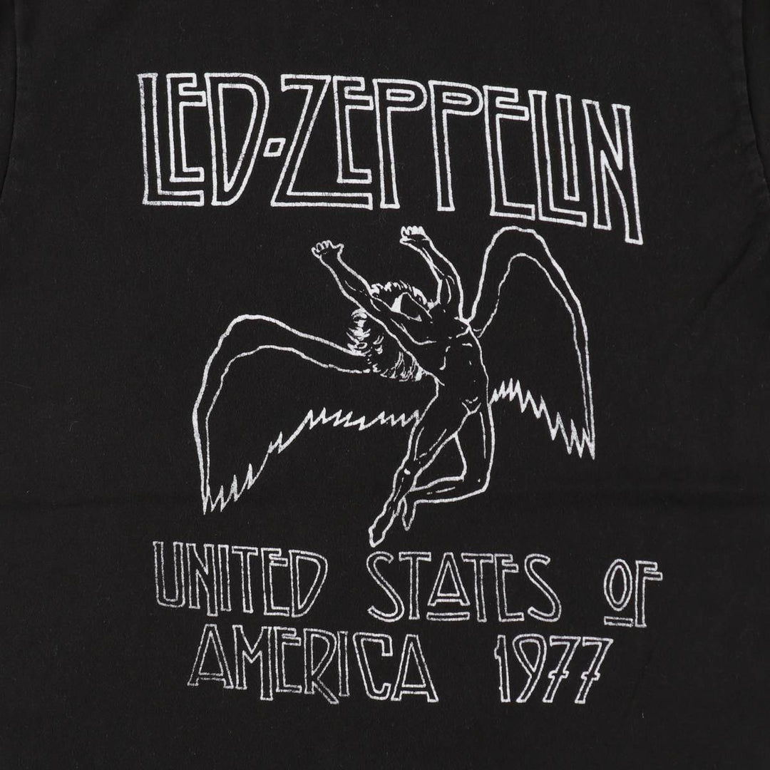 Led Zeppelin Band T-shirt, Band T, Men's M size cotton black type Vintage Second Hand