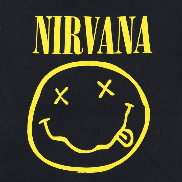 NIRVANA Nirvana Band T-shirt, Band T, Men's M size cotton black type Vintage Second Hand