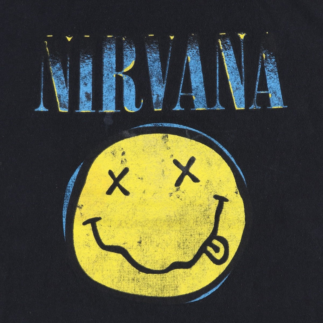 NIRVANA Nirvana Band T-shirt, Band T, Men's XL size unclear black type Vintage Second Hand