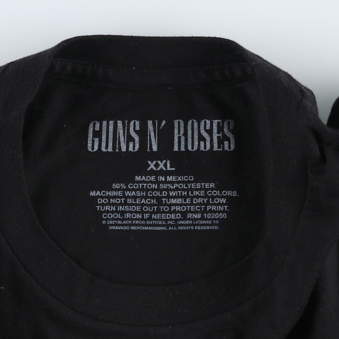 GUNS N' ROSES Guns N' Roses Band T-Shirt Band Tee Men's XXL cotton black type Vintage Second Hand