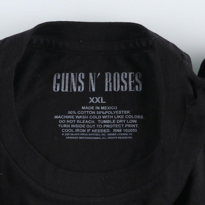 GUNS N' ROSES Guns N' Roses Band T-Shirt Band Tee Men's XXL cotton black type Vintage Second Hand