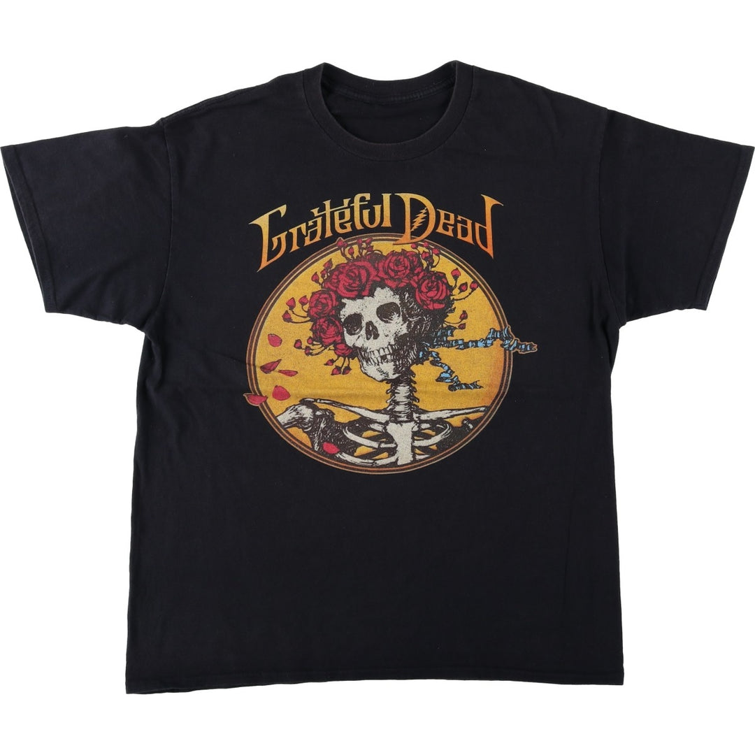 GRATEFUL DEAD Grateful Dead Band T-shirt Band T Men's L size unclear black type Vintage Second Hand