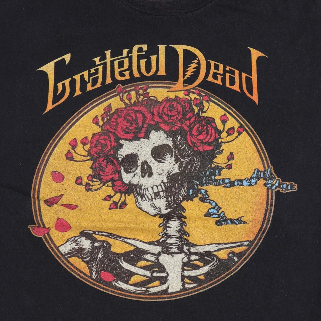 GRATEFUL DEAD Grateful Dead Band T-shirt Band T Men's L size unclear black type Vintage Second Hand
