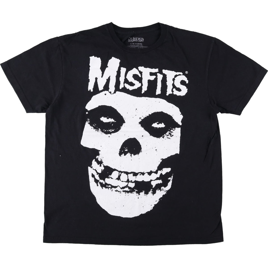 MISFITS Misfits Band T-shirt, Band T, Men's L size cotton black type Vintage Second Hand