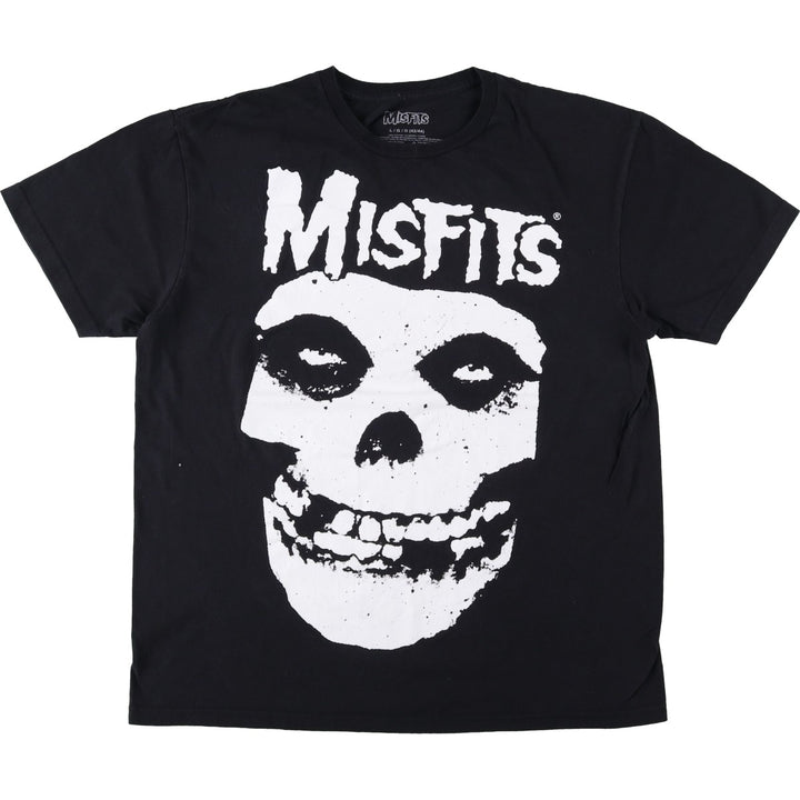 MISFITS Misfits Band T-shirt, Band T, Men's L size cotton black type Vintage Second Hand