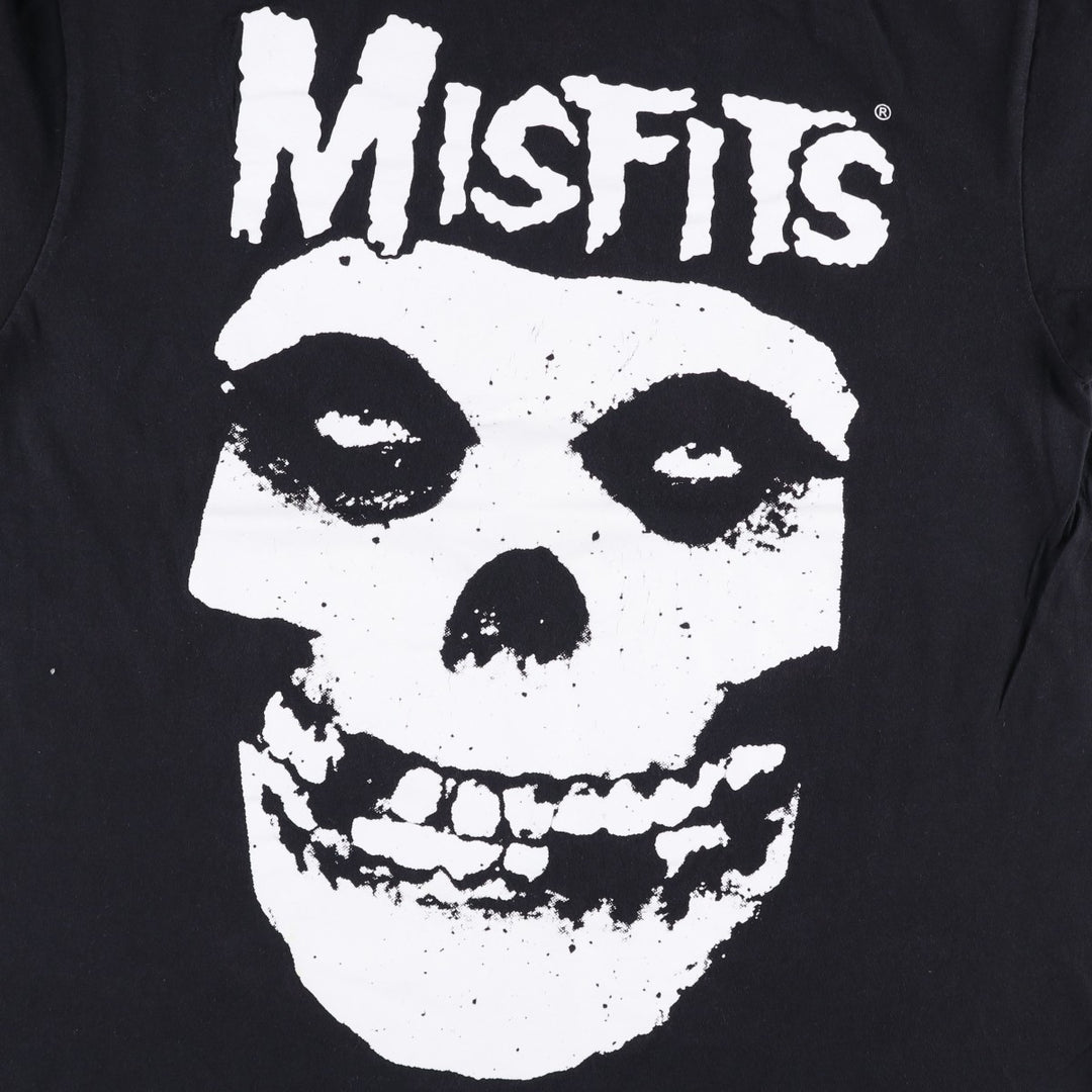 MISFITS Misfits Band T-shirt, Band T, Men's L size cotton black type Vintage Second Hand