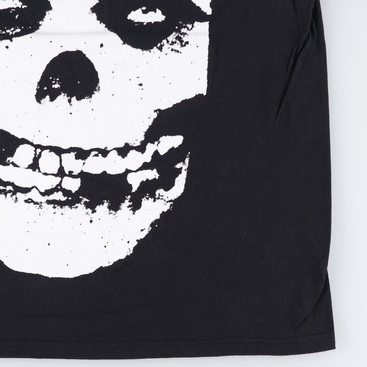 MISFITS Misfits Band T-shirt, Band T, Men's L size cotton black type Vintage Second Hand
