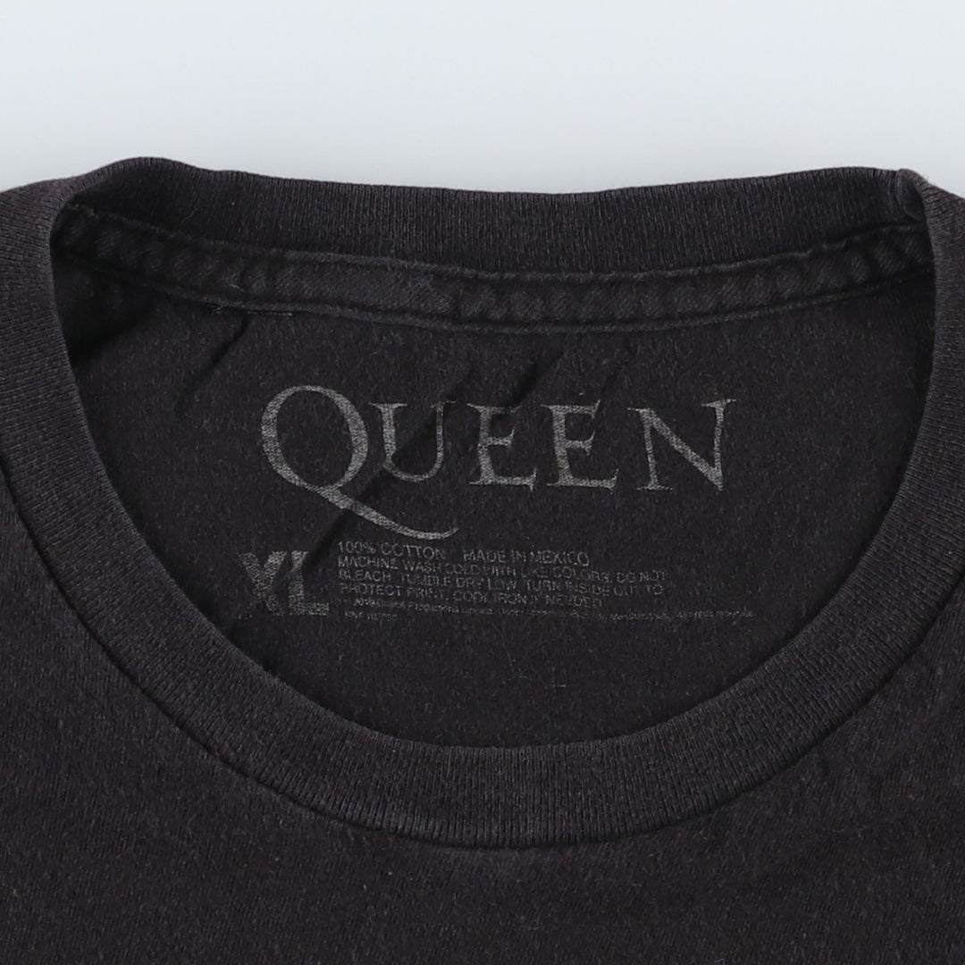 QUEEN Band T-shirt, Men's XL size cotton black type Vintage Second Hand