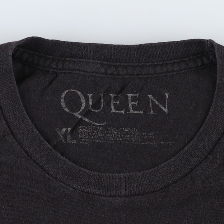 QUEEN Band T-shirt, Men's XL size cotton black type Vintage Second Hand