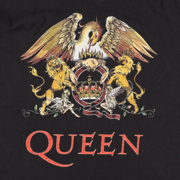 QUEEN Band T-shirt, Men's XL size cotton black type Vintage Second Hand