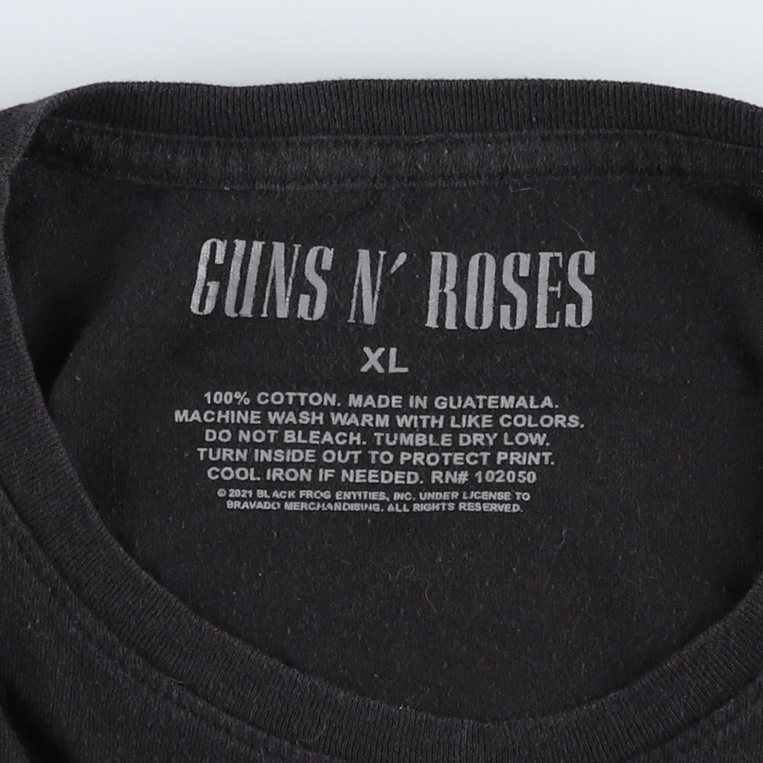 GUNS N' ROSES Guns N' Roses Band T-Shirt Band Tee Men's XL cotton black type Vintage Second Hand