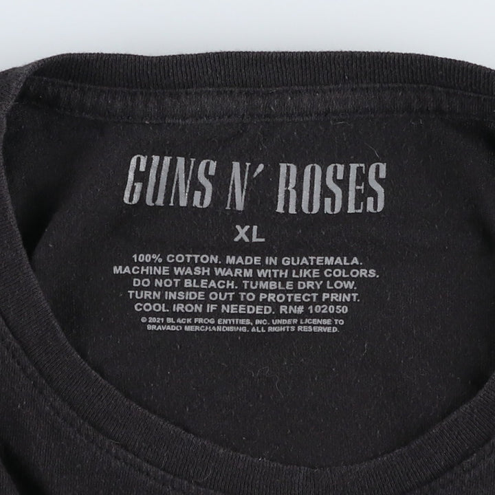 GUNS N' ROSES Guns N' Roses Band T-Shirt Band Tee Men's XL cotton black type Vintage Second Hand