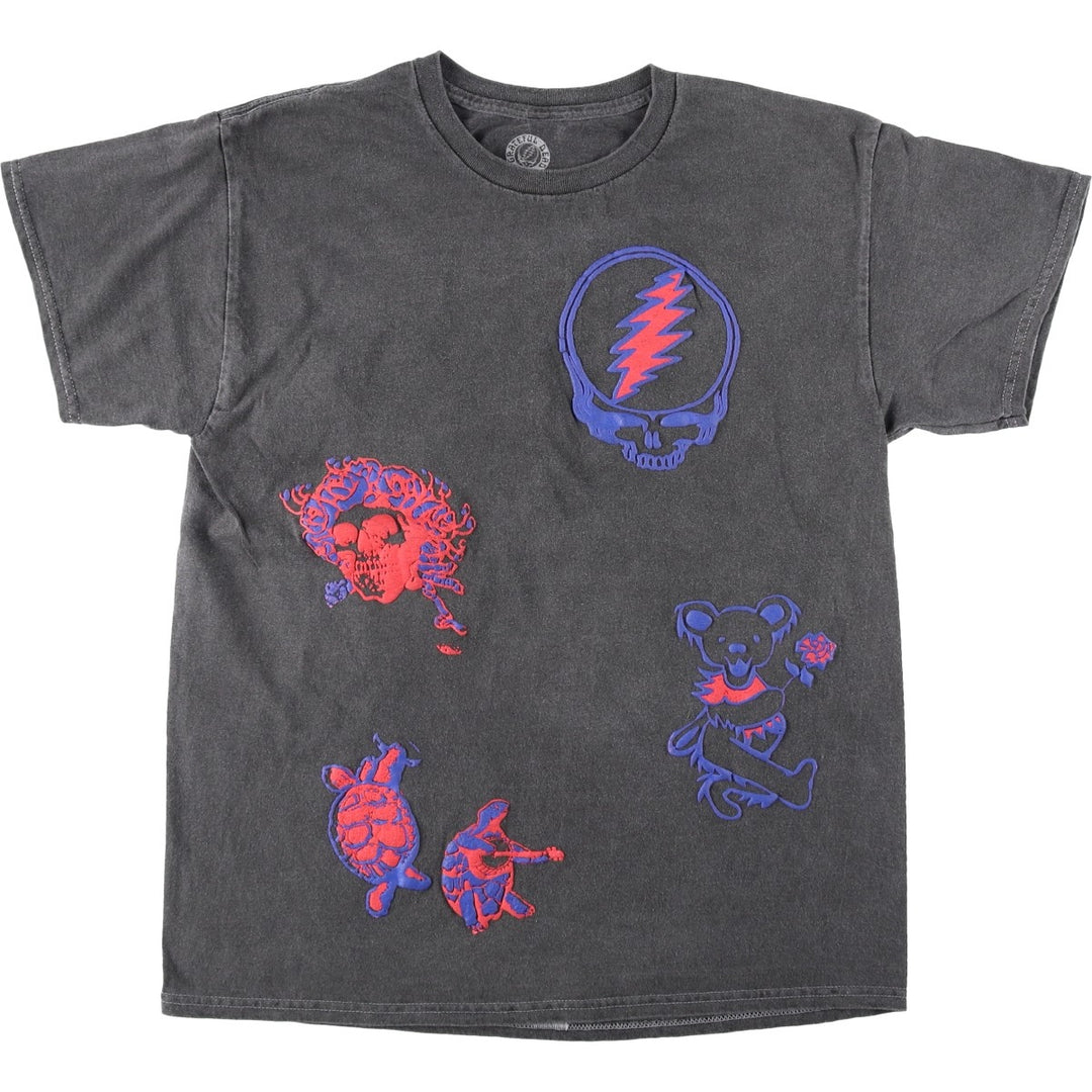 RIPPLE GRATEFUL DEAD Band T-shirt (Men's size L equivalent) cotton Charcoal Vintage Second Hand
