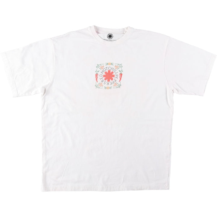 RED HOT CHILI PEPPERS Red Hot Chili Peppers Band T-shirt Band T Men's M size cotton white type Vintage Second Hand