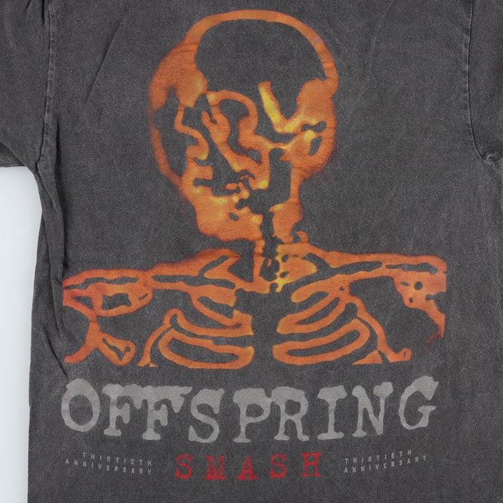 The Offspring band t-shirt, men's size L (approx.) cotton Charcoal Vintage Second Hand