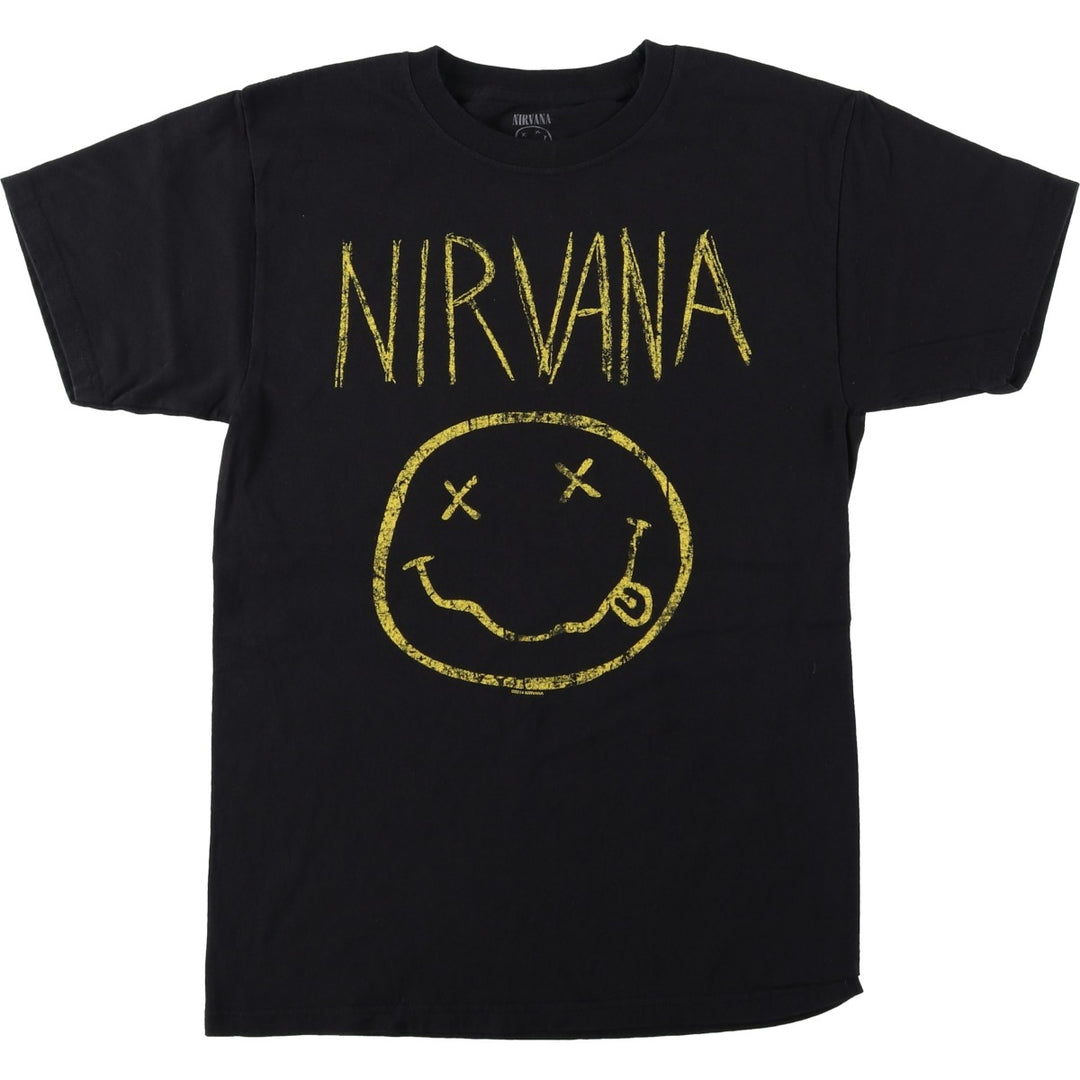 NIRVANA Nirvana Band T-shirt Band T Men's S size cotton black type Vintage Second Hand