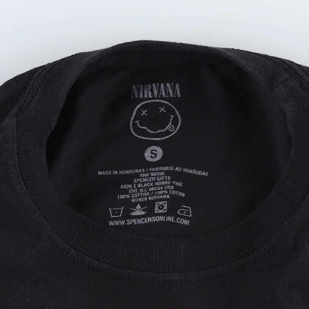NIRVANA Nirvana Band T-shirt Band T Men's S size cotton black type Vintage Second Hand