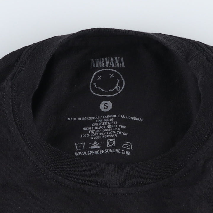 NIRVANA Nirvana Band T-shirt Band T Men's S size cotton black type Vintage Second Hand