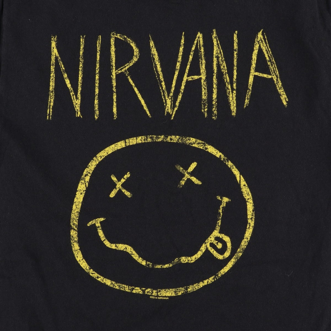 NIRVANA Nirvana Band T-shirt Band T Men's S size cotton black type Vintage Second Hand