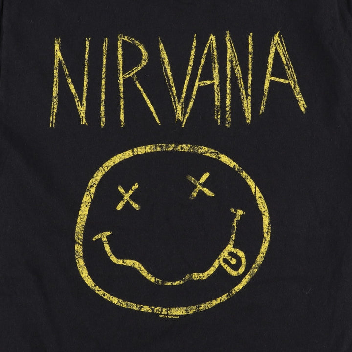 NIRVANA Nirvana Band T-shirt Band T Men's S size cotton black type Vintage Second Hand