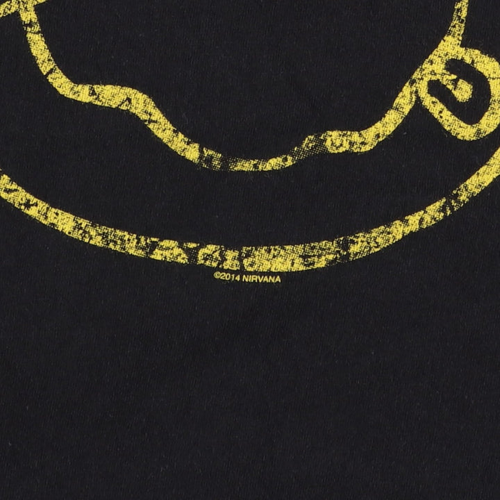 NIRVANA Nirvana Band T-shirt Band T Men's S size cotton black type Vintage Second Hand