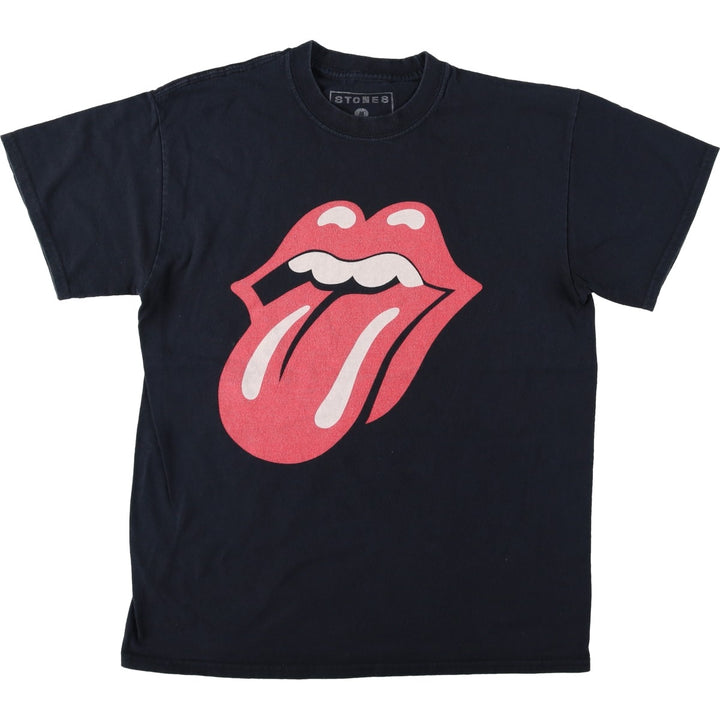 The Rolling Stones Band T-shirt, Men's M size cotton black type Vintage Second Hand