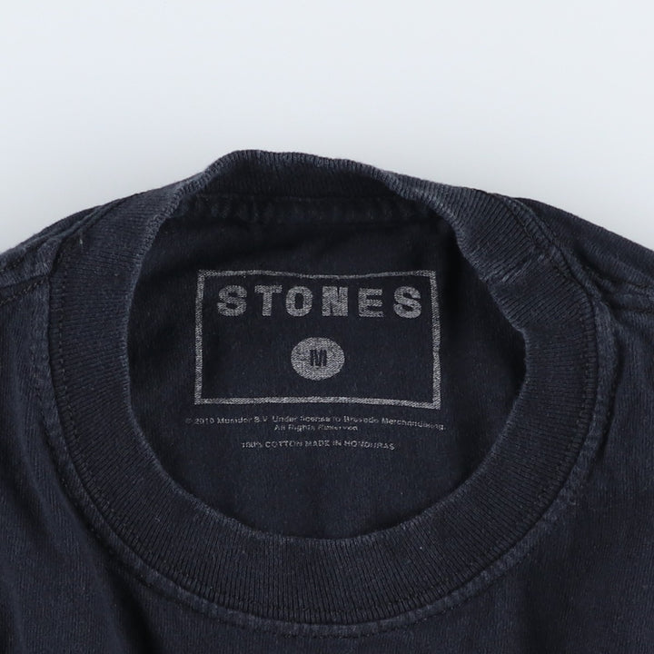 The Rolling Stones Band T-shirt, Men's M size cotton black type Vintage Second Hand