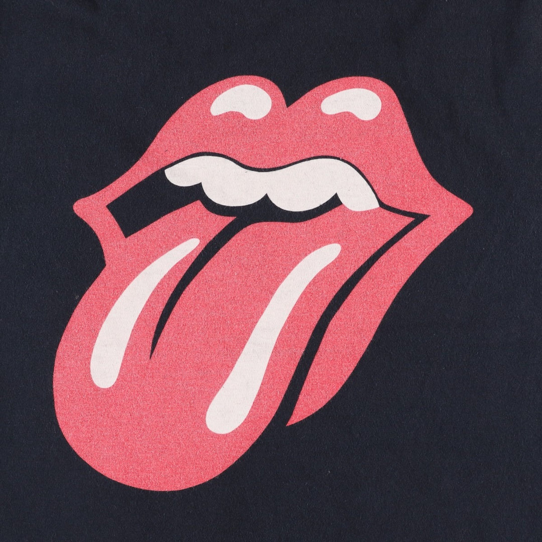 The Rolling Stones Band T-shirt, Men's M size cotton black type Vintage Second Hand