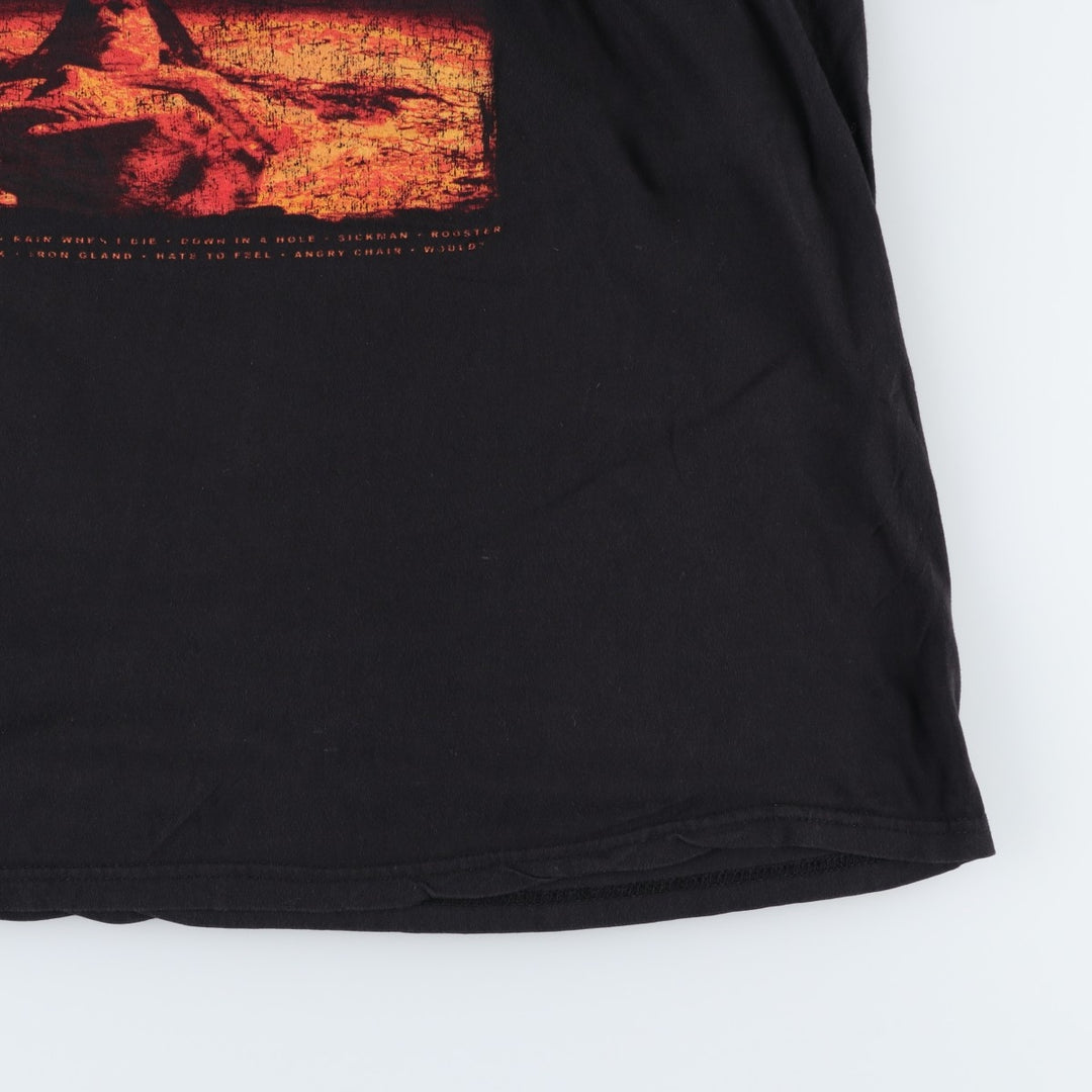 ALICE IN CHAINS band T-shirt, men's size XL unclear black type Vintage Second Hand