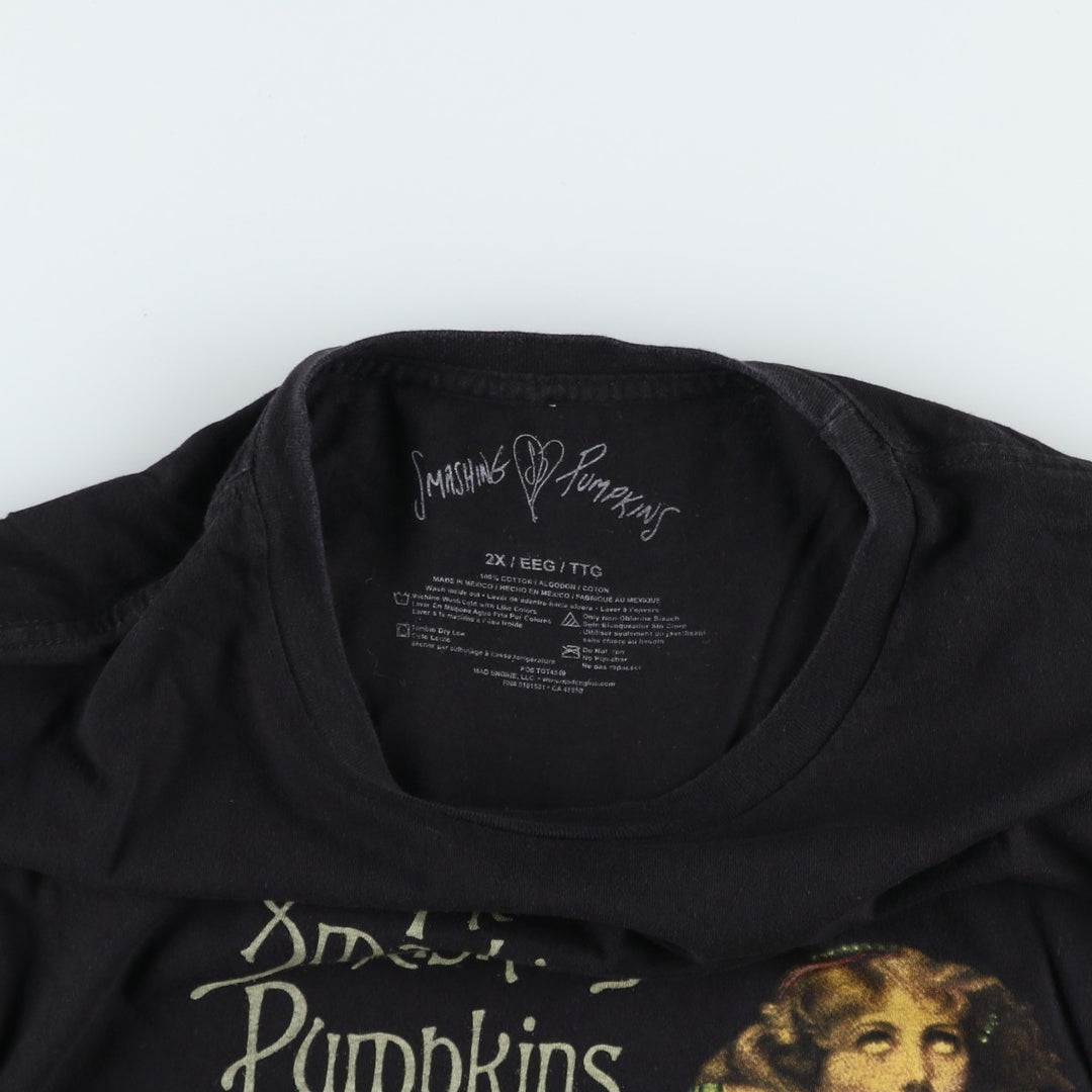 THE SMASHING PUMPKINS Smashing Pumpkins Band T-shirt Band T Men's XXL equivalent cotton black type Vintage Second Hand