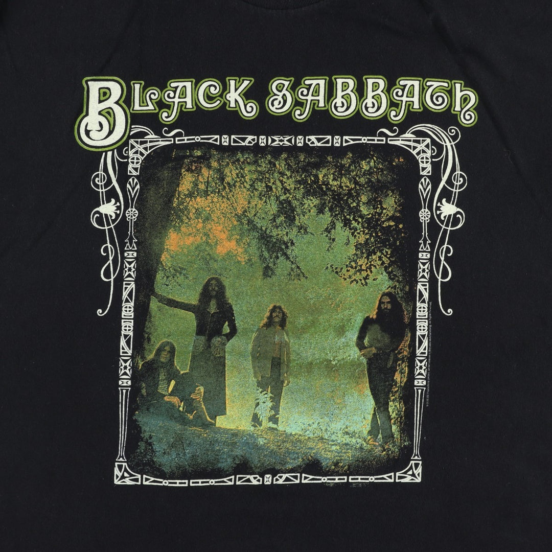 BLACK SABBATH Black Sabbath band T-shirt, band T, men's size L unclear black type Vintage Second Hand