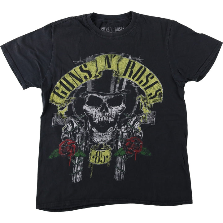 Guns N' Roses Band T-shirt, Men's M size cotton black type Vintage Second Hand