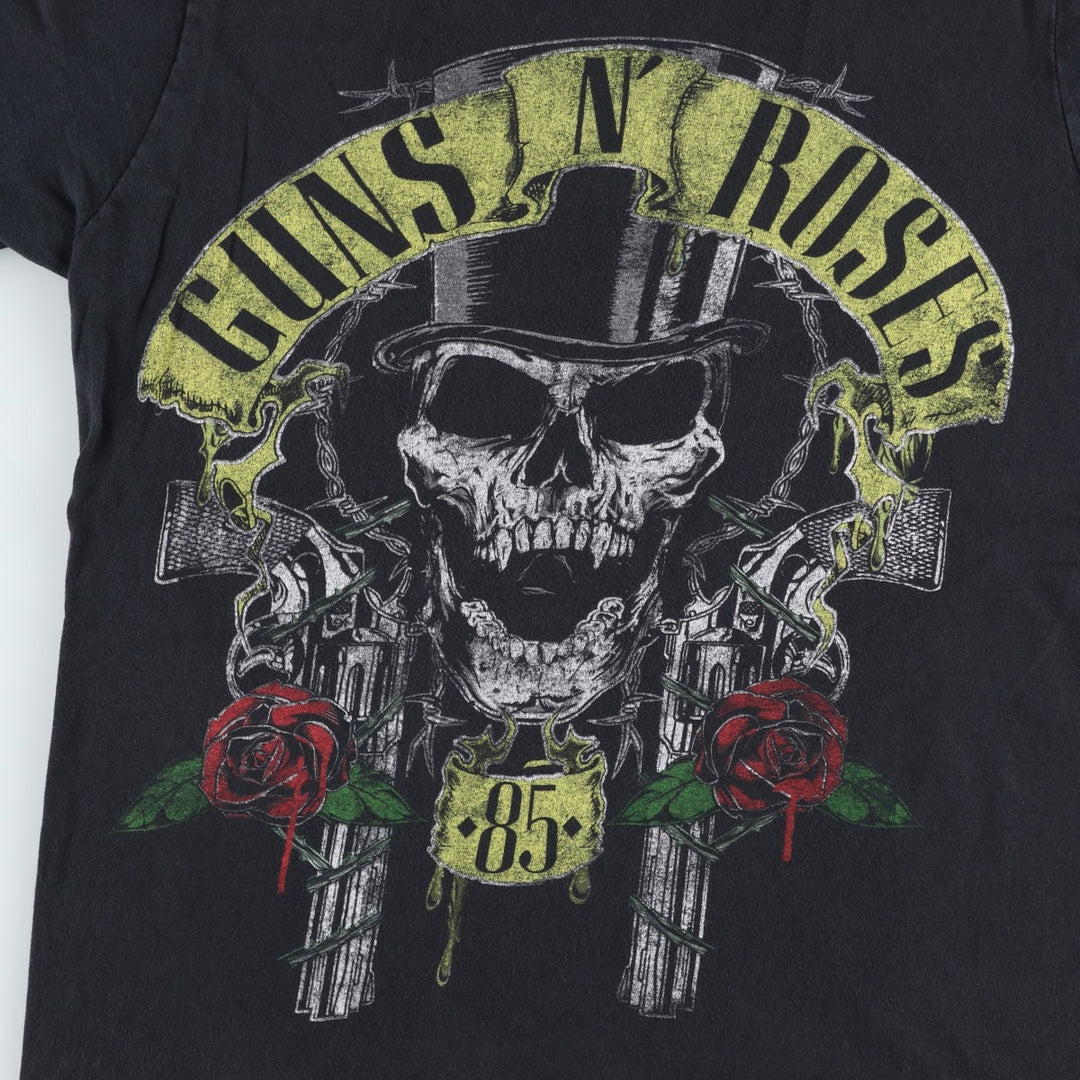 Guns N' Roses Band T-shirt, Men's M size cotton black type Vintage Second Hand
