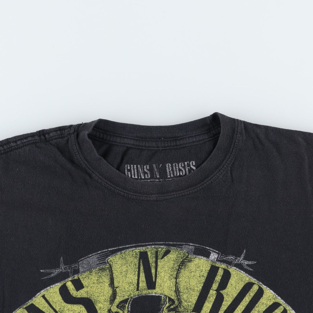 Guns N' Roses Band T-shirt, Men's M size cotton black type Vintage Second Hand