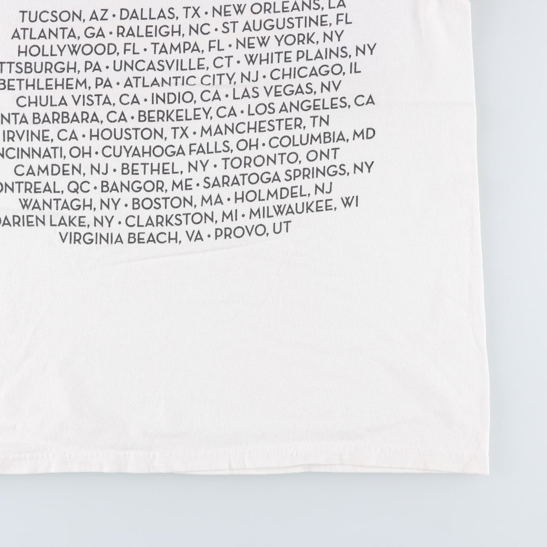 THE BEACH BOYS Band T-shirt (Men's size L equivalent) unclear white type Vintage Second Hand