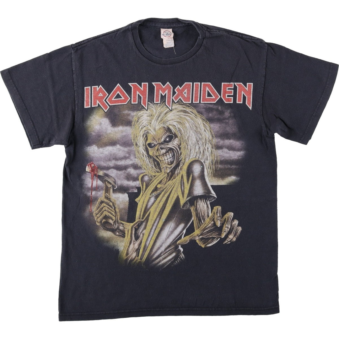 Delta IRON MAIDEN band T-shirt, size M, men's cotton black type Vintage Second Hand