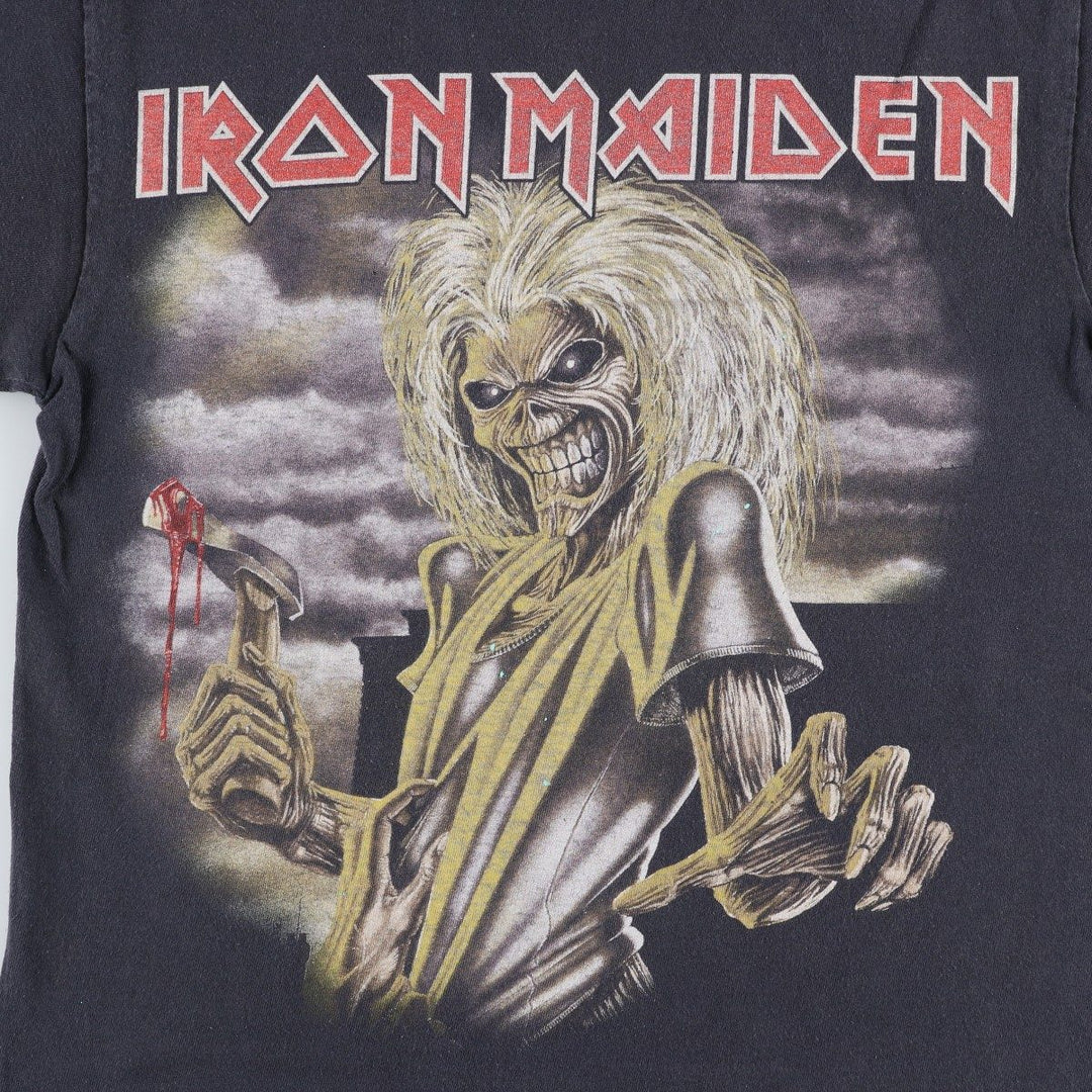 Delta IRON MAIDEN band T-shirt, size M, men's cotton black type Vintage Second Hand