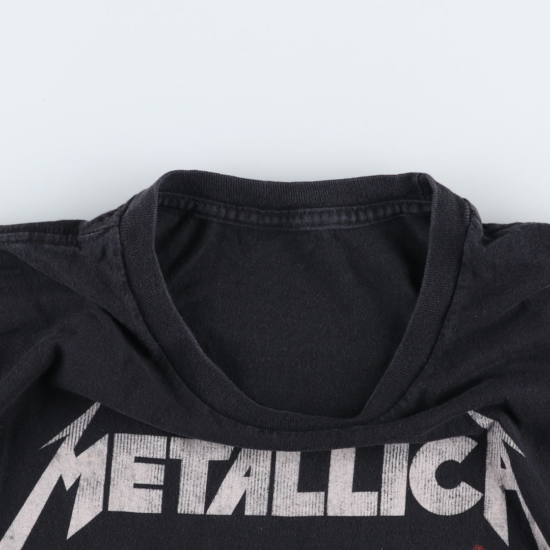 METALLICA Metallica Band T-shirt Band T Men's M size unclear black type Vintage Second Hand