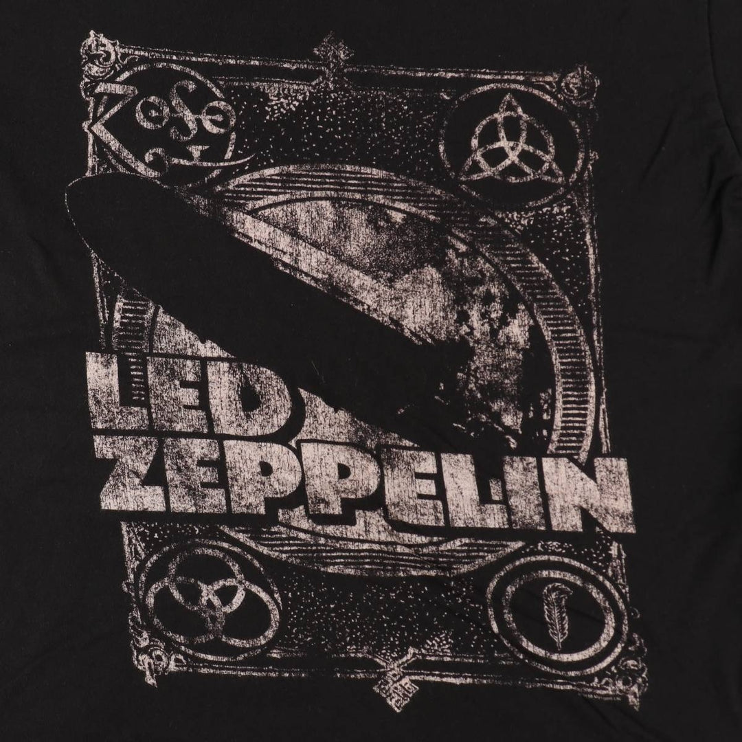 Led Zeppelin Band T-shirt, Band T, Men's M size unclear black type Vintage Second Hand