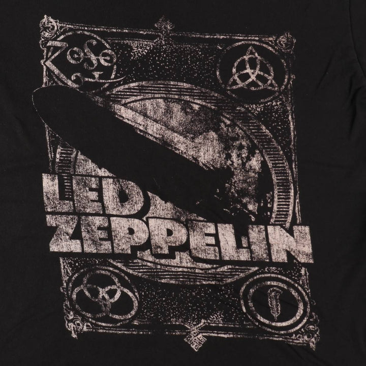 Led Zeppelin Band T-shirt, Band T, Men's M size unclear black type Vintage Second Hand