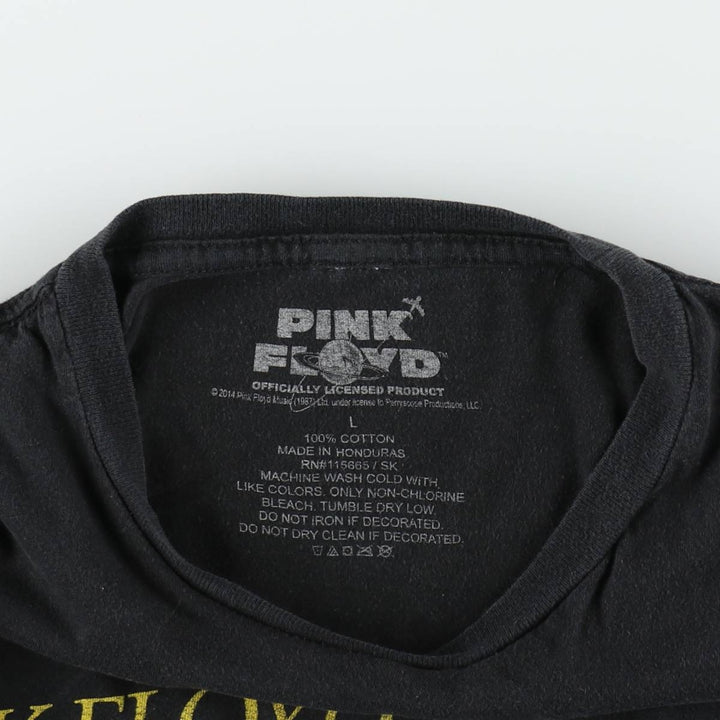 PINK FLOYD Pink Floyd Band T-shirt Band T Men's L size cotton black type Vintage Second Hand