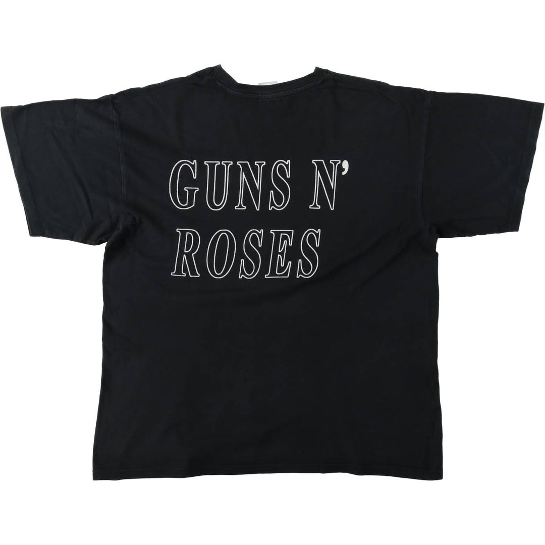 JERZEES Guns N' Roses Band T-shirt, Men's Size L (approx.) cotton black type Vintage Second Hand