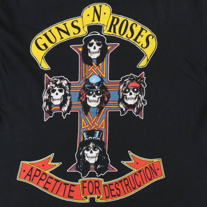 JERZEES Guns N' Roses Band T-shirt, Men's Size L (approx.) cotton black type Vintage Second Hand