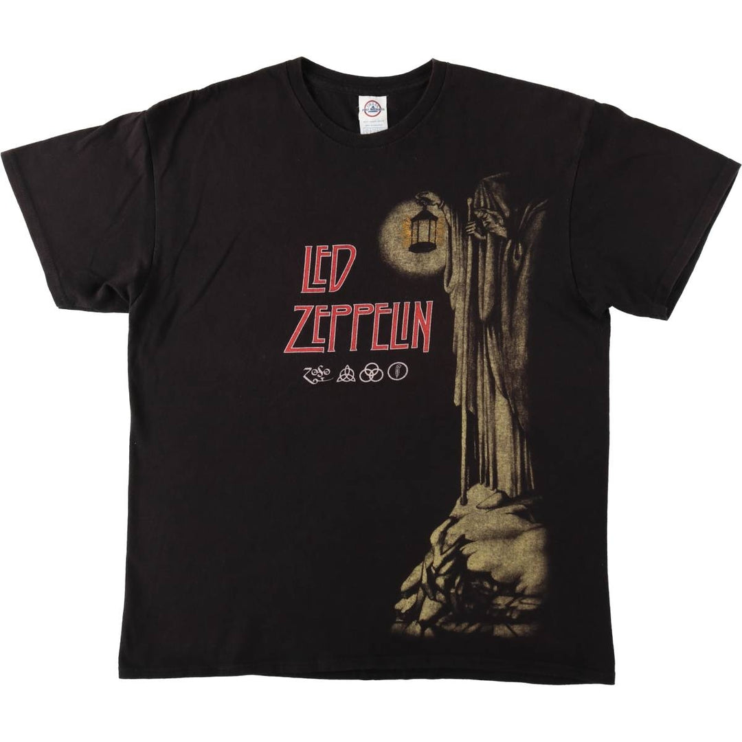 DELTA PRO WEIGHT Led Zeppelin Band T-Shirt (Men's Size L) cotton black type Vintage Second Hand