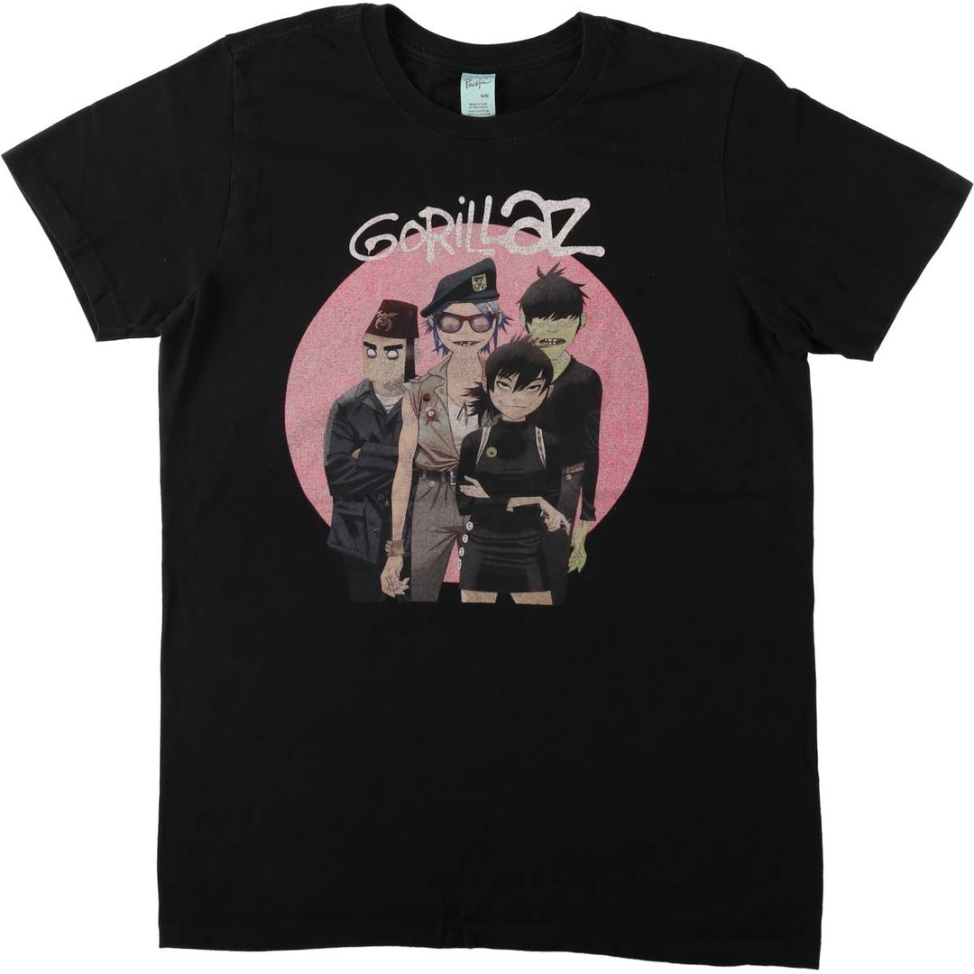 Pacific GORILLAZ Band T-shirt (Men's size M) cotton black type Vintage Second Hand