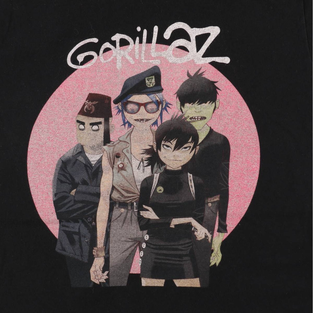 Pacific GORILLAZ Band T-shirt (Men's size M) cotton black type Vintage Second Hand