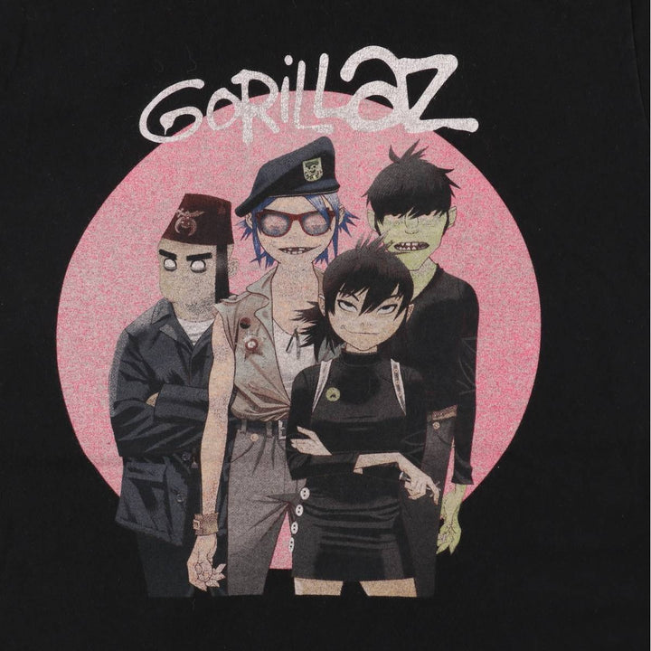 Pacific GORILLAZ Band T-shirt (Men's size M) cotton black type Vintage Second Hand