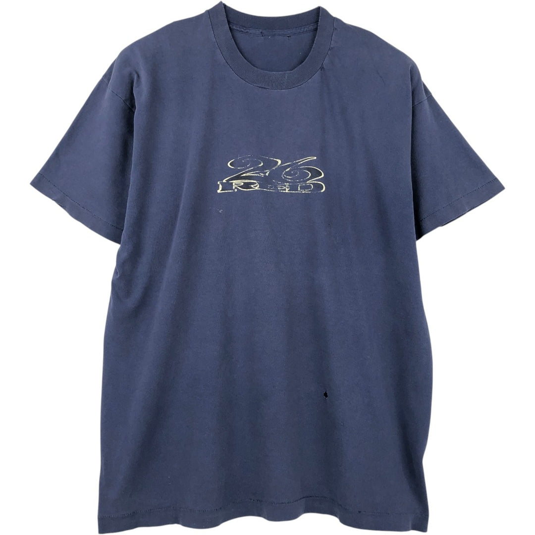 ~90'S 26RED parody surf/skate t-shirt, men's size XL equivalent. unclear navy blue type Vintage Second Hand