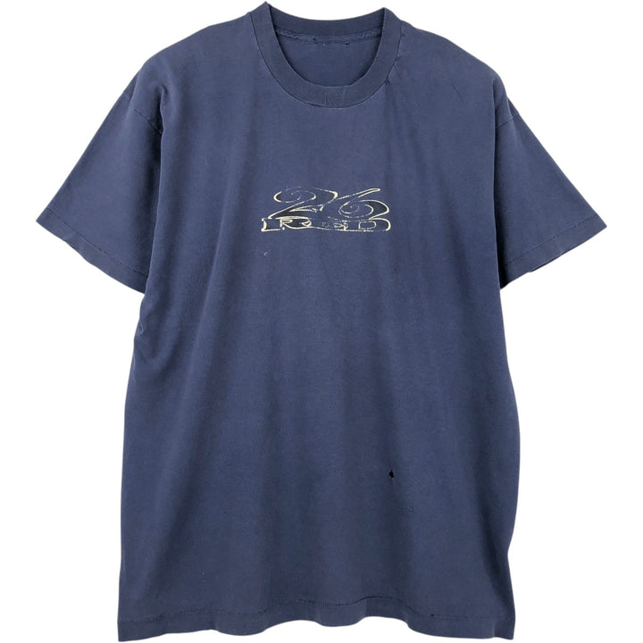 ~90'S 26RED parody surf/skate t-shirt, men's size XL equivalent. unclear navy blue type Vintage Second Hand