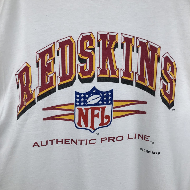 90'S LOGO ATHLETIC NFL WASHINGTON REDSKINS T-shirt, Men's XL equivalent. unclear white type Vintage Second Hand